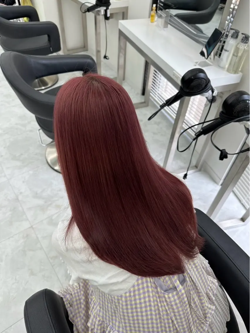 ロング カラー ヘアカラー トリートメント ヘッドスパ ヘアセット ♦️暖色/縮毛矯正/ 🫗kazuki♦️のヘアスタイル