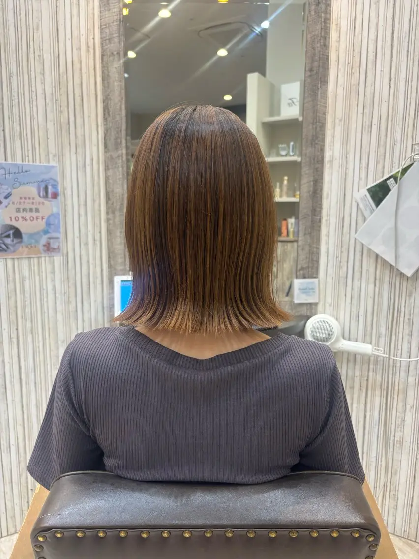 ミディアム カット 加藤 優子のヘアスタイル