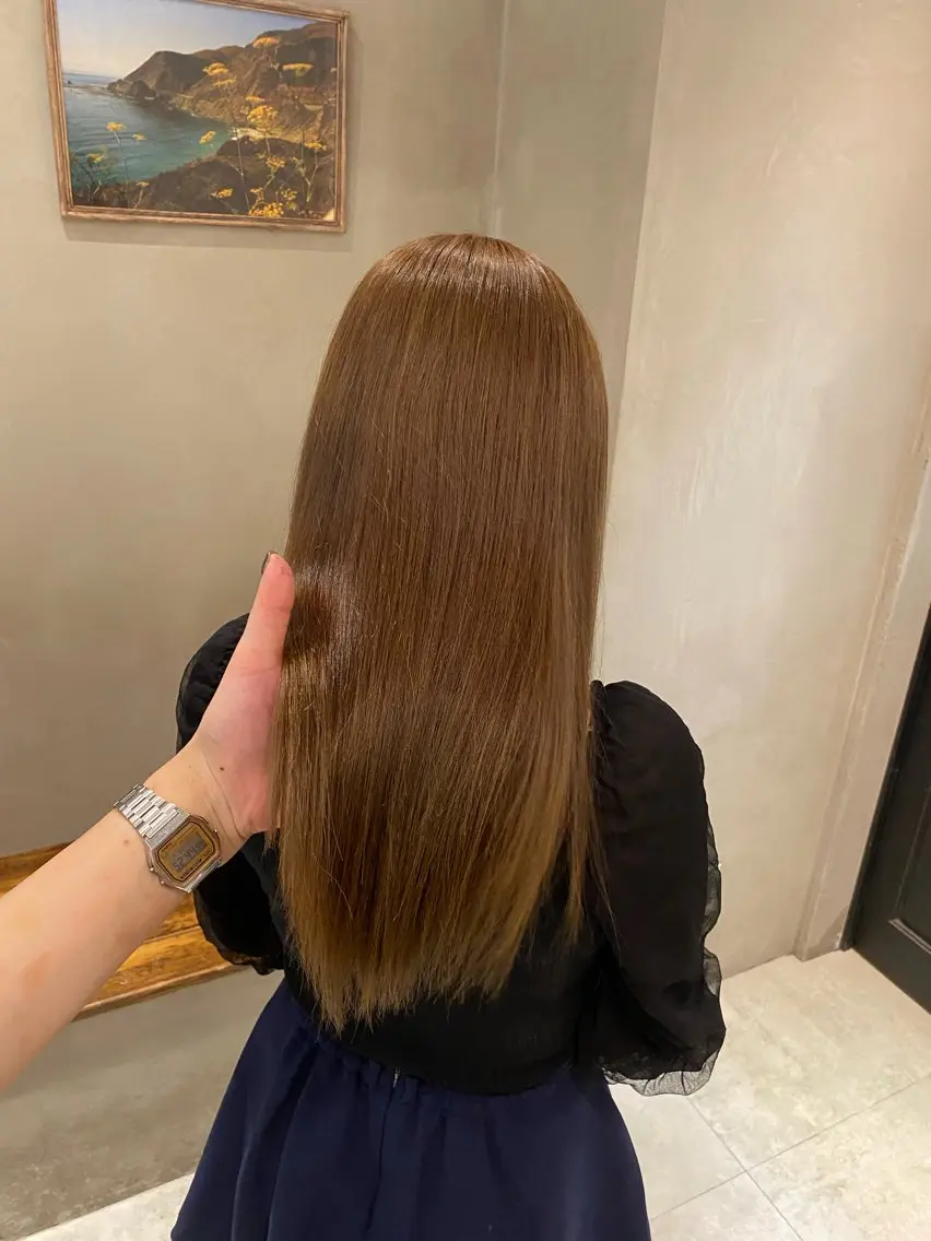 セミロング カット ヘアカラー トリートメント 新宿/顔周りカット +レイヤー=しずく♩のヘアスタイル