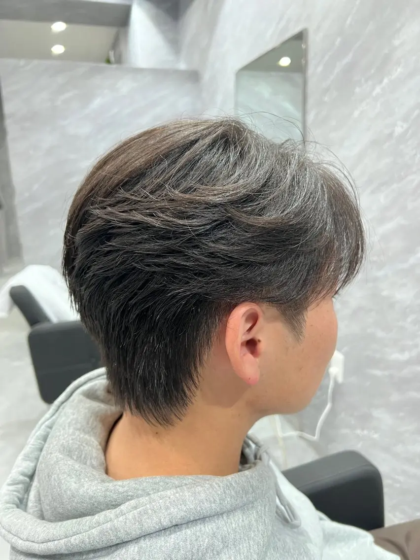 パーマ メンズ メンズパーマ カット パーマ ulus kobe 藤枝大地のヘアスタイル