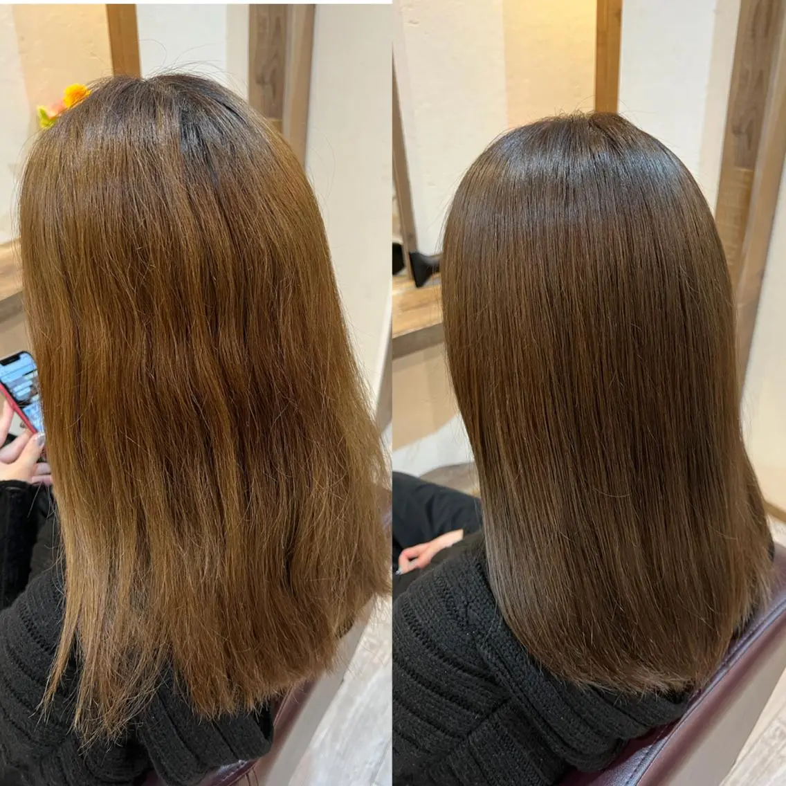 セミロング カラー ベージュカラー ラベンダーカラー ラベンダーベージュ ヘアカラー トリートメント 工藤 梨花のヘアスタイル