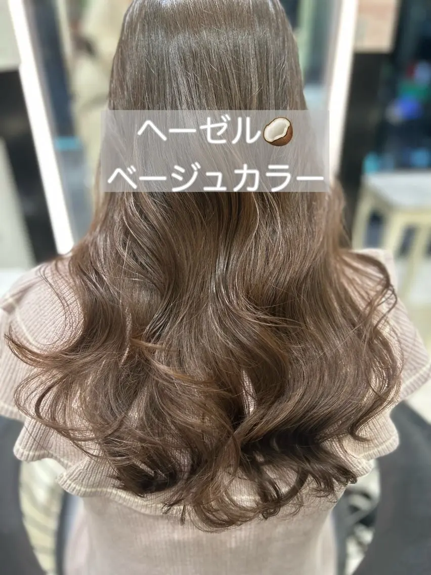 セミロング カラー ヘアカラー 韓国っぽ水光肌カラー マンツーマン🫧なおのヘアスタイル