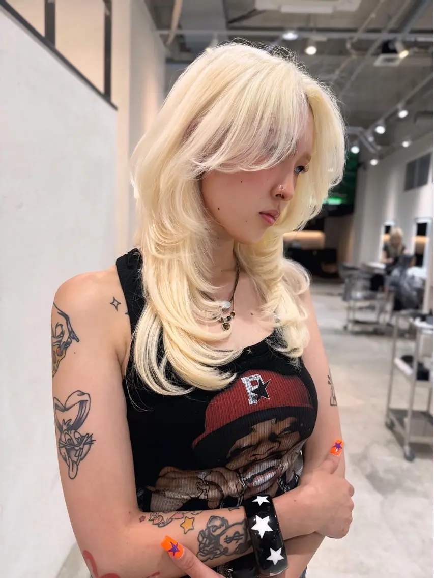 セミロング ヘアカラー トリートメント ヘアセット DEAN ISLA 海外風ヘアサロンのヘアスタイル