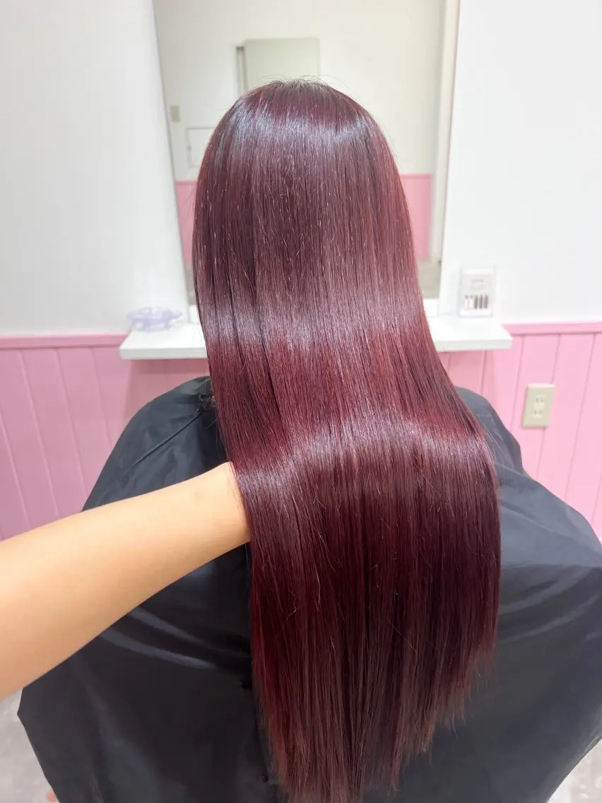 ロング カラー 🎀ダブルカラー/ ピンク×ガーリー🎀のヘアスタイル