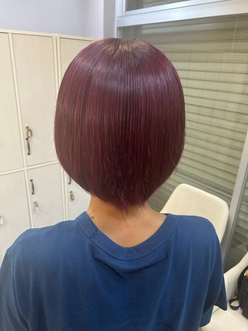カラー ブリーチ ピンクカラー ローズカラー 伊藤 愛理のヘアスタイル