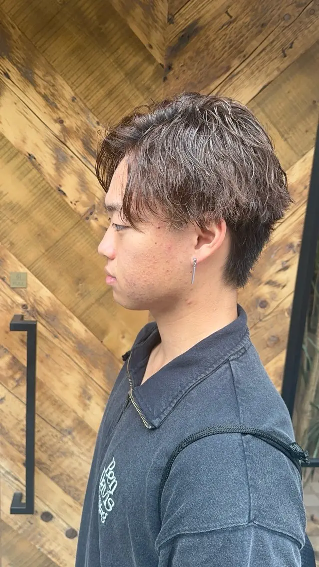 パーマ メンズ フェードカット メンズパーマ ニュアンスパーマ 【gemini店長】 メンズ特化中野稜平のヘアスタイル