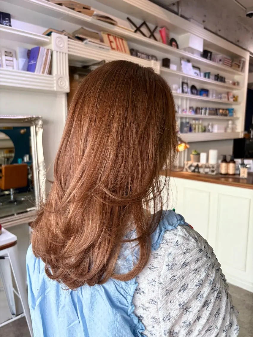 ロング ヘアアレンジ レイヤーカット カット ヘアカラー トリートメント 山崎 澪 レイヤーカット/大宮のヘアスタイル