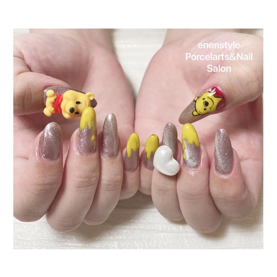ミディアム ネイル 🐾enen style 🐾のネイルデザイン