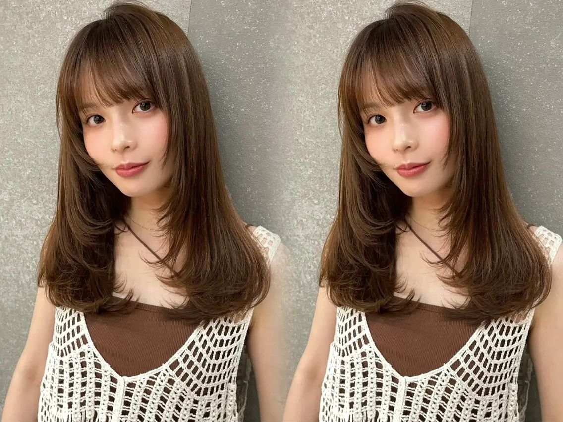 セミロング カット ヘアカラー トリートメント 谷川が作る熊本1🥇 レイヤーカットのヘアスタイル