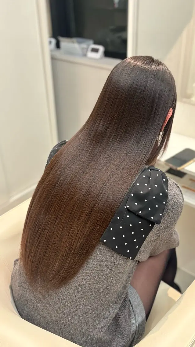 ロング 縮毛矯正 asterisk 優羽のヘアスタイル