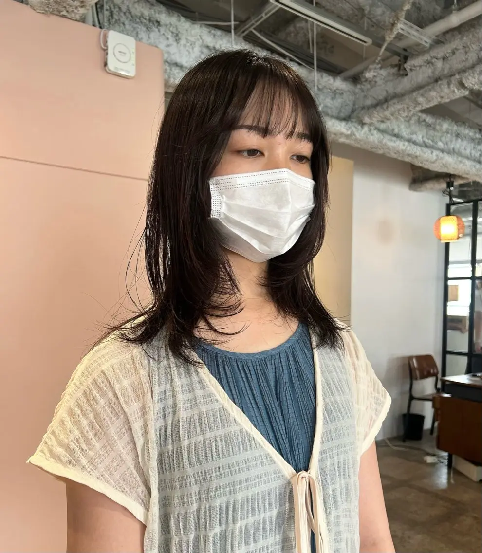 セミロング ヘアアレンジ レイヤーカット 🎀suzuna 透明感colorのヘアスタイル