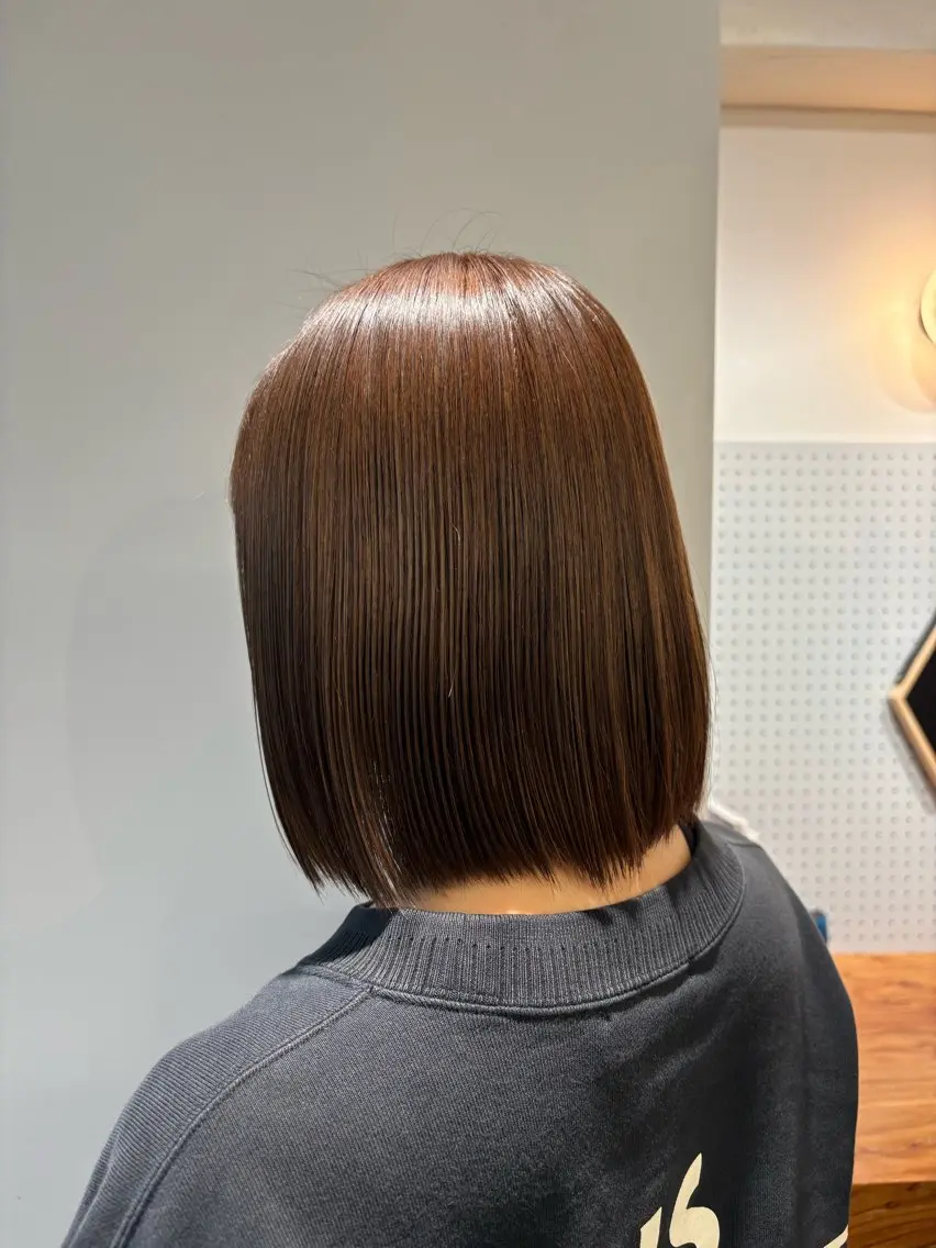 カラー ブリーチ ダブルカラー ブリーチなしカラー 長谷川 結奈のヘアスタイル