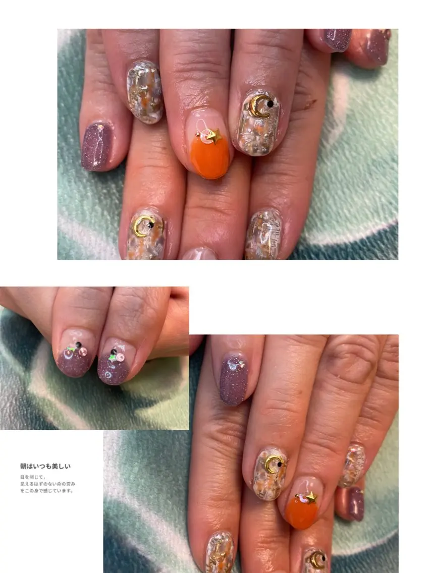 ネイル フレンチネイル ラメ(グリッター) ツイードネイル NAIL★M 真紀のネイルデザイン