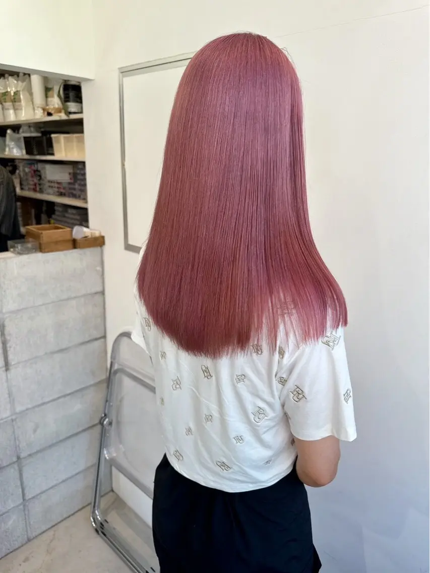 ロング ヘアカラー カラー/ダブルカラー グレイカラー椿こはなのヘアスタイル