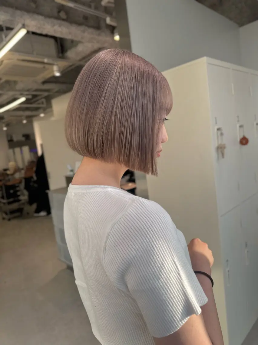 ショート カラー カット トリートメント 店長 MANAMI /ブリーチ/骨格ボブのヘアスタイル