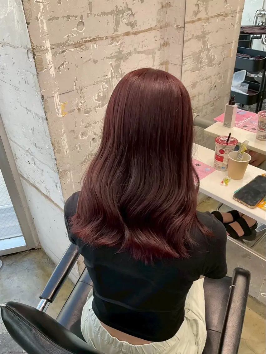ミディアム カラー カット ヘアカラー トリートメント 縮毛矯正✨/レイヤー /艶カラー✨レオンのヘアスタイル