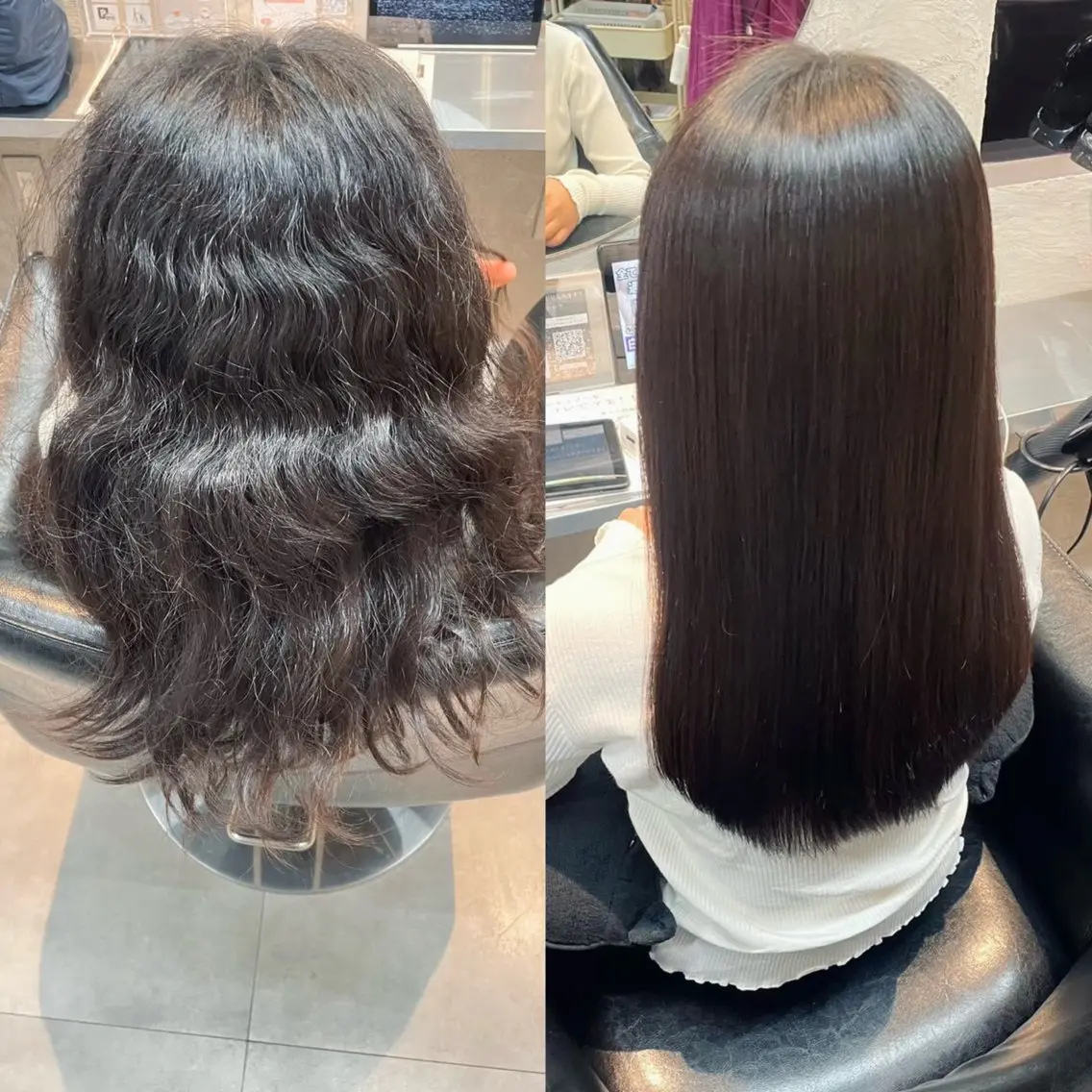 カット➕髪質改善縮毛矯正➕オージュア2ステップトリートメント #髪質改善#縮毛矯正#ストレートの写真
