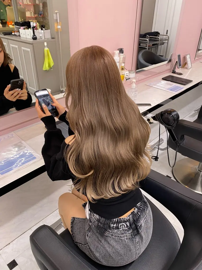 カラー ヘアカラー ♥️韓国風透明感 暖色misa♥️のヘアスタイル