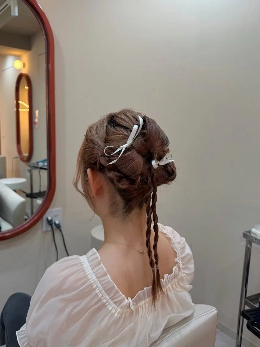 ヘアアレンジ 浴衣 長野 菜々海のヘアスタイル