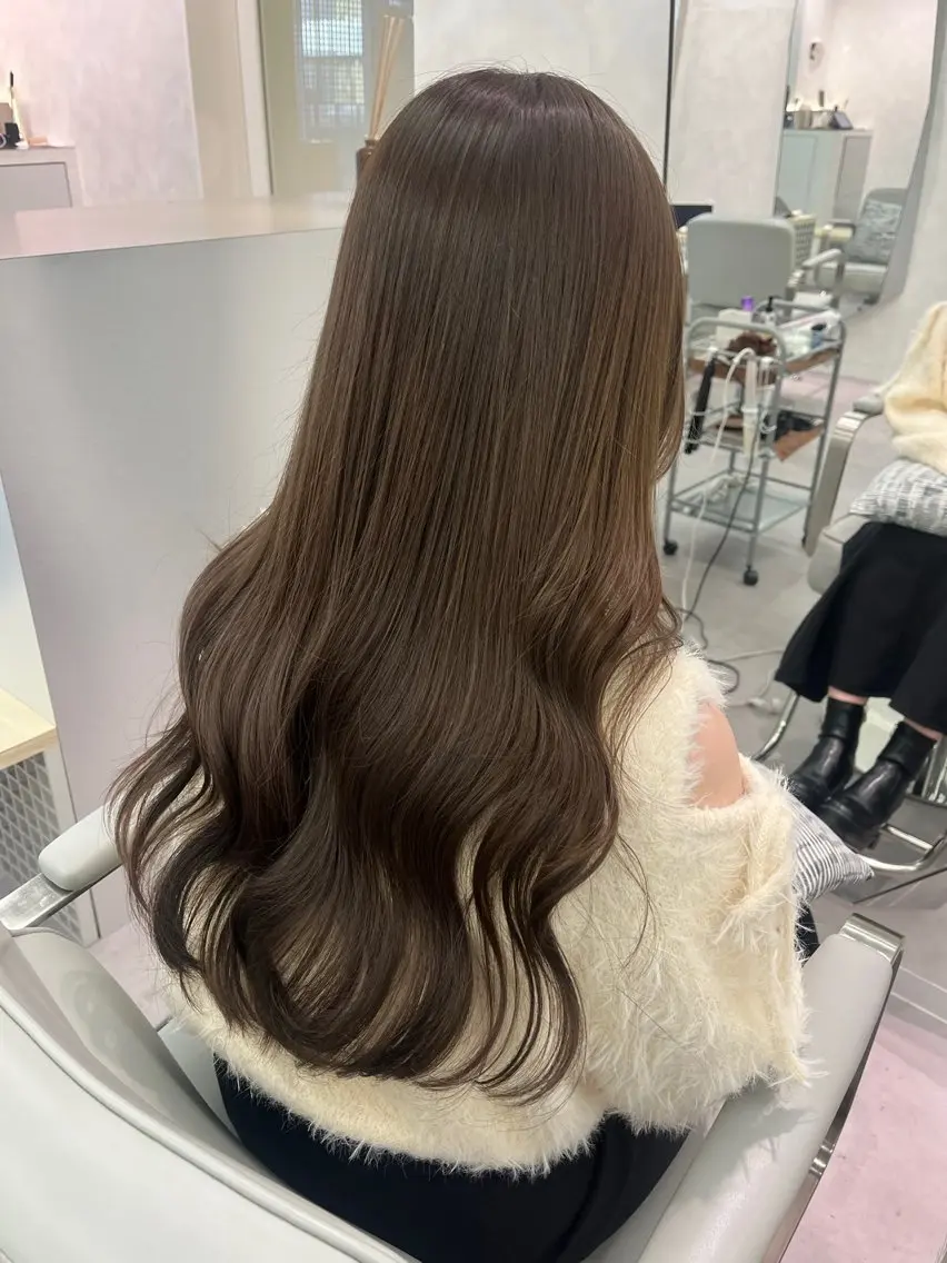 ロング カラー カット ヘアカラー トリートメント mizuho🐈⬛ 艶髪¦ダークトーンのヘアスタイル