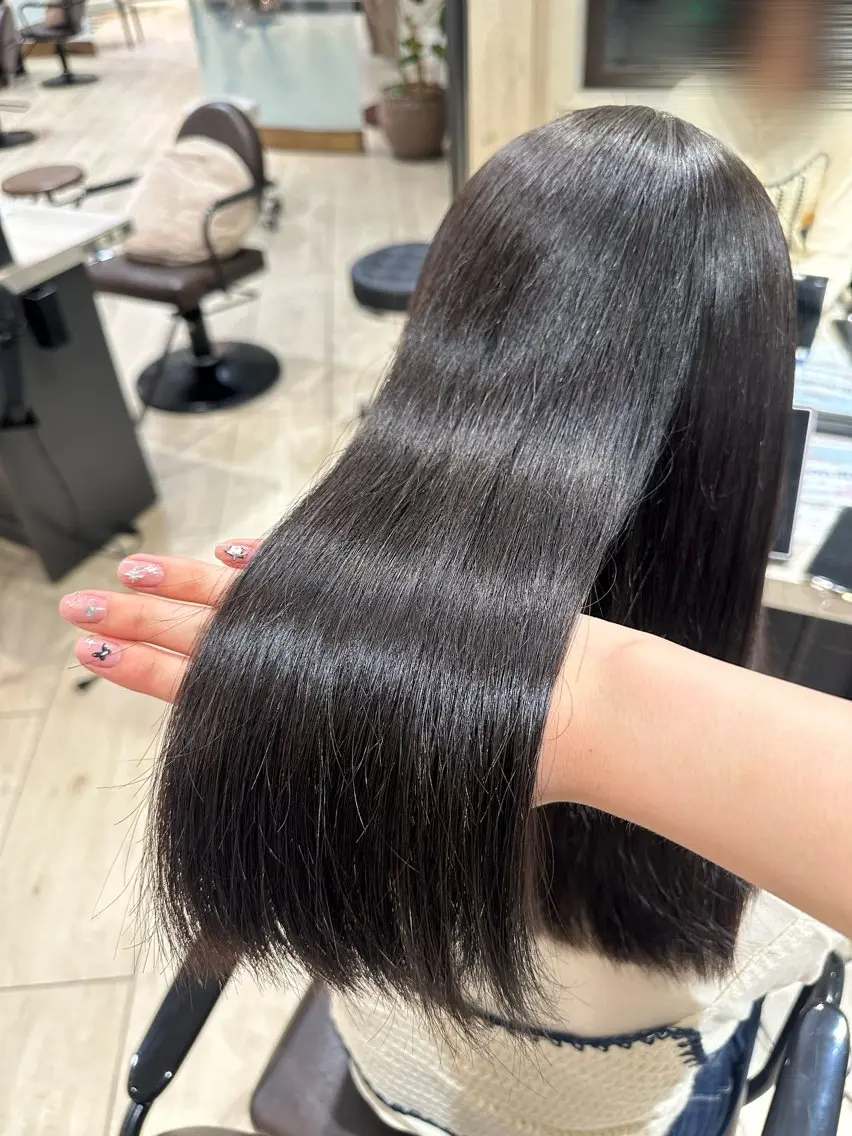 ロング パーマ 縮毛矯正 艶髪／ブリーチ🌟 銀座/HARUKAのヘアスタイル