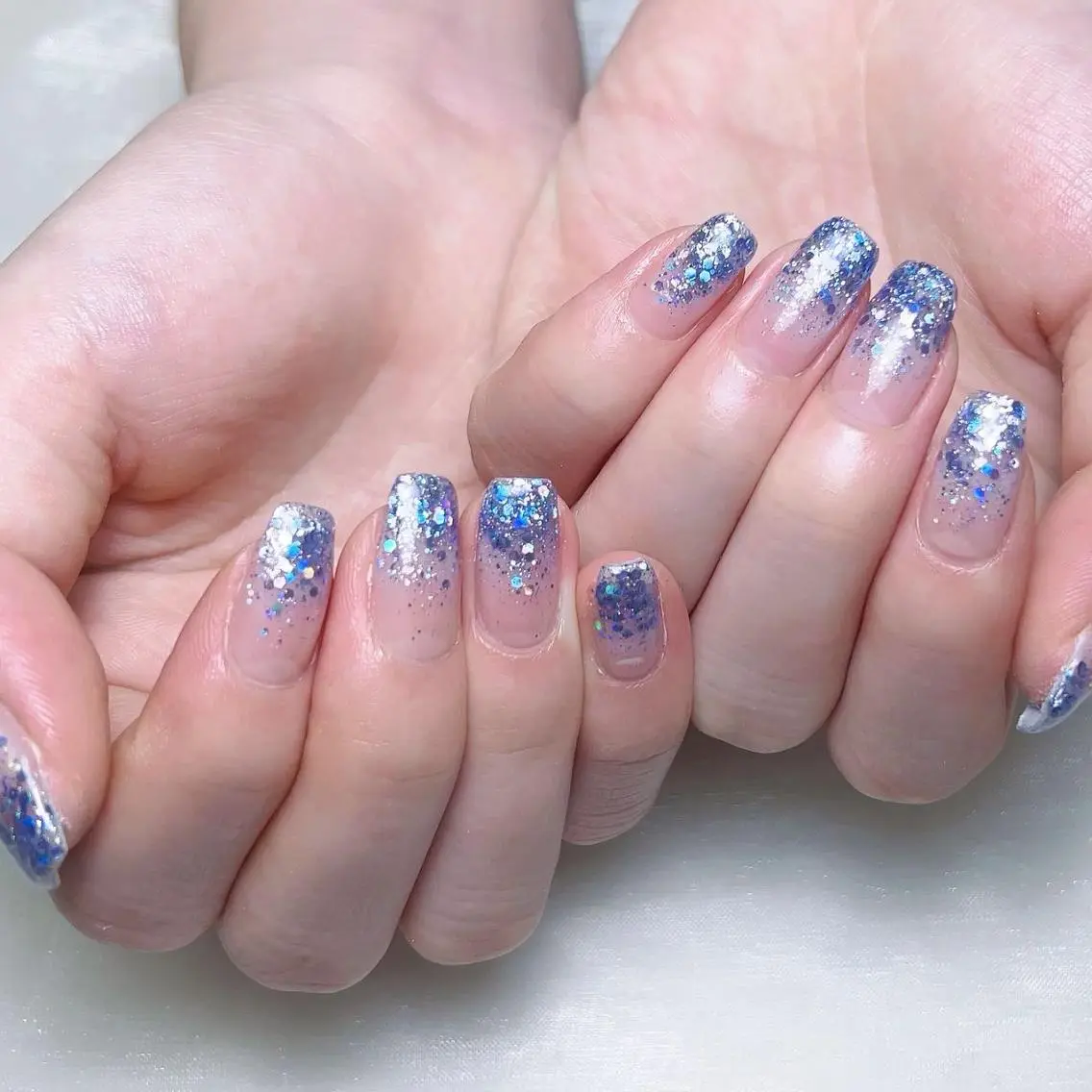 ネイル メンズ グラデーション ラメ(グリッター) ラメグラデーション ハンドネイル Nail salon 木にいるのネイルデザイン