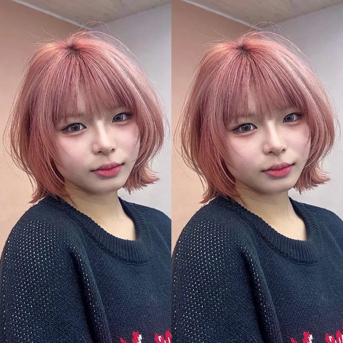 ミディアム カット ヘアカラー トリートメント ヘッドスパ ヘアセット 盛れる艶カラー× レイヤーカット/咲来のヘアスタイル