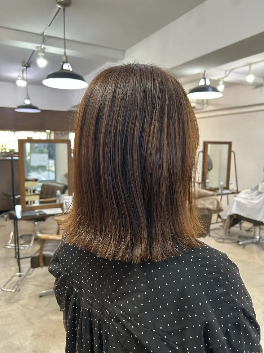 ミディアム ボブ カット 本澤 朋香のヘアスタイル