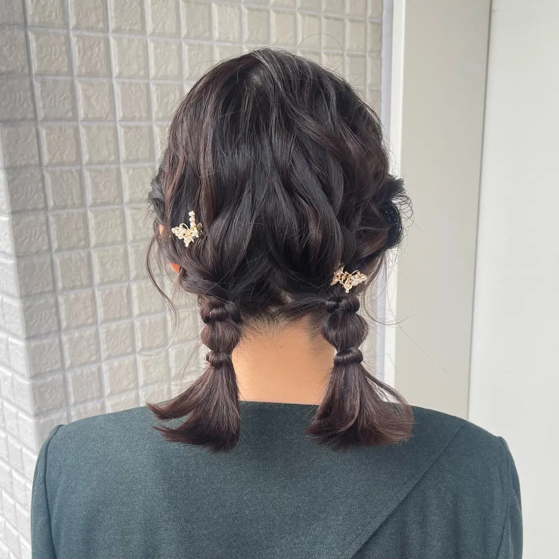 ヘアアレンジ ヘアセット 銀座：似合わせカラー オリーブ🫒アレンジのヘアスタイル