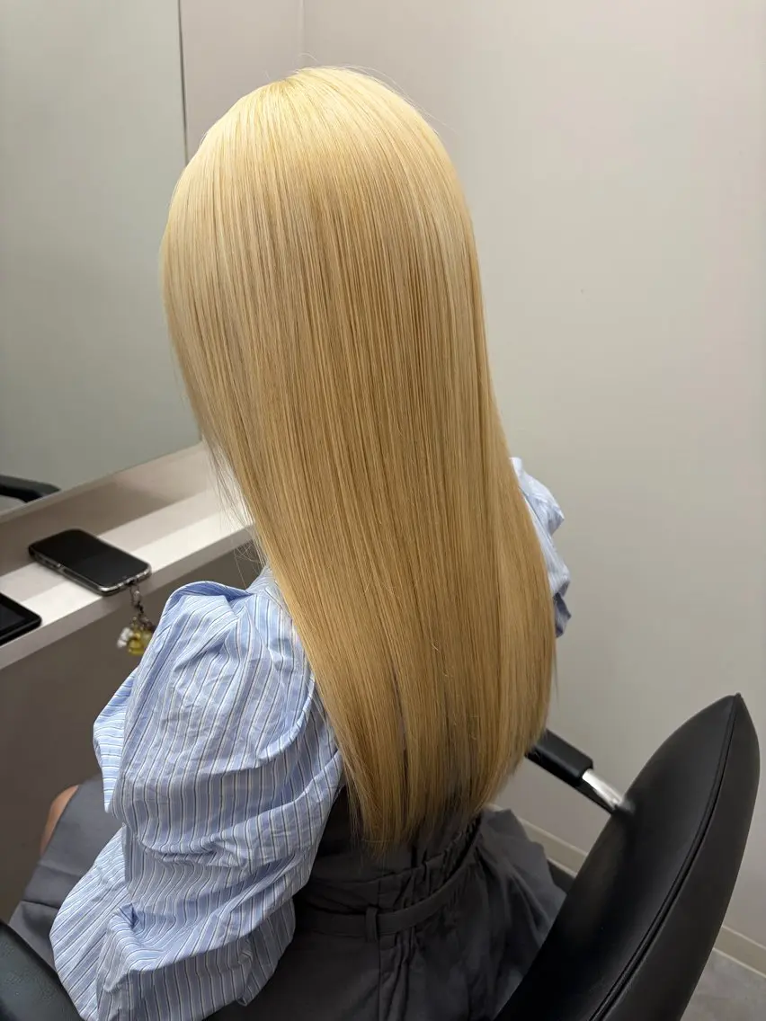 セミロング トリートメント ヘアカラー トリートメント 髪質改善/縮毛矯正/ 艶カラー/登貴のヘアスタイル