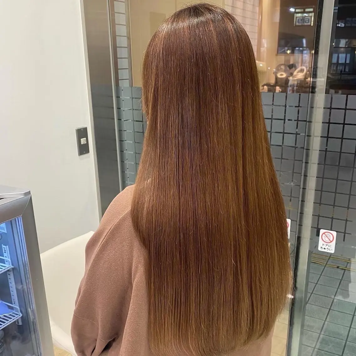ロング 縮毛矯正 カット 縮毛矯正 奈良崎 和弘のヘアスタイル