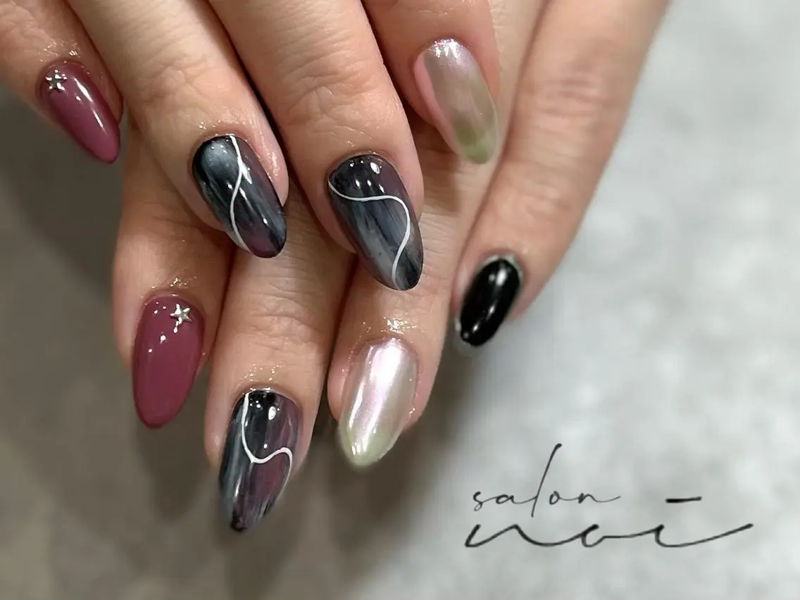 ネイル ニュアンスネイル ピンク ハンドネイル salon noiのネイルデザイン
