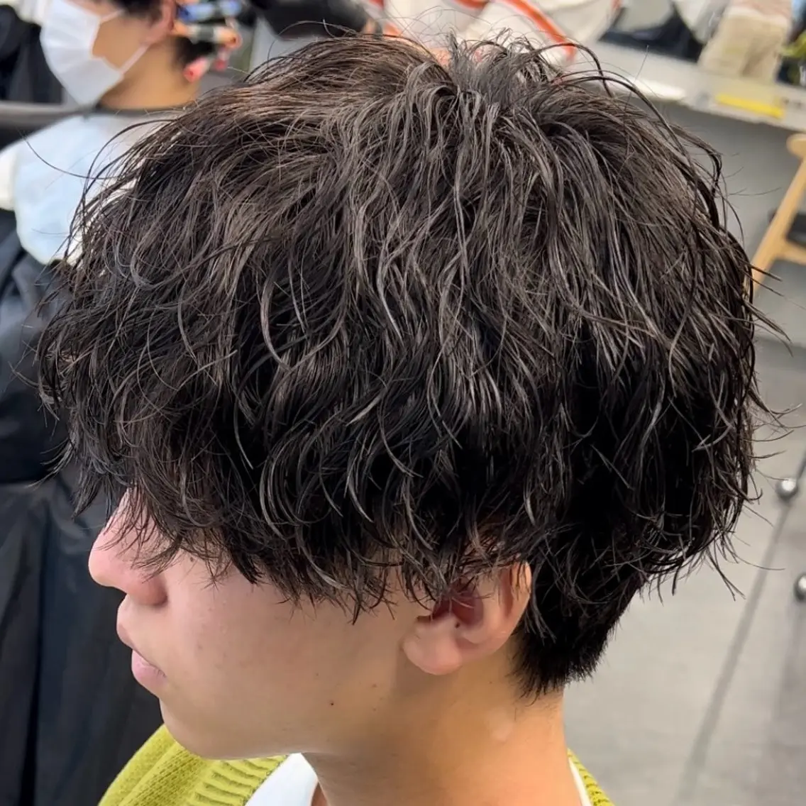 ミディアム パーマ ヘアアレンジ メンズ fifth 石川 凪のヘアスタイル