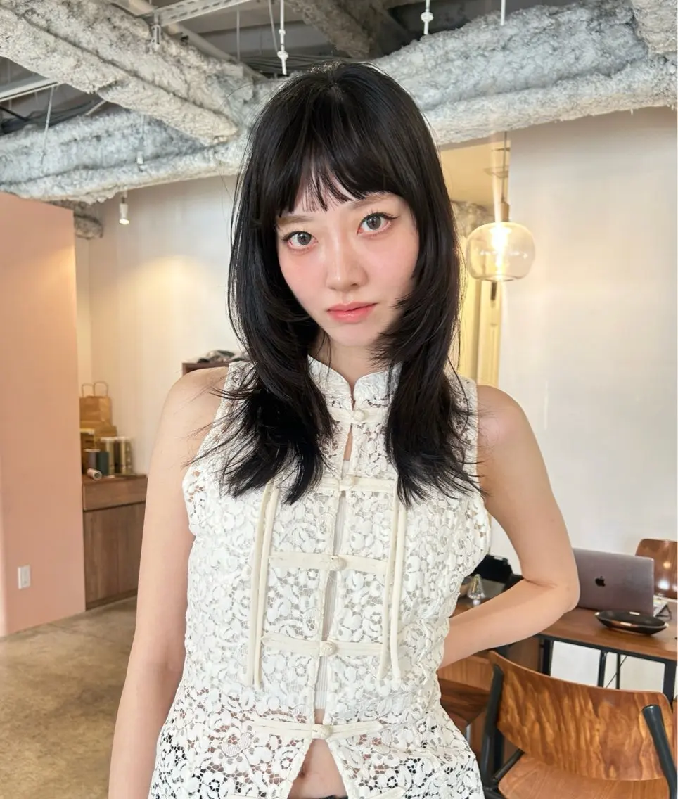 ロング カラー ヘアアレンジ レイヤーカット カット ヘアカラー トリートメント 🎀suzuna 透明感colorのヘアスタイル