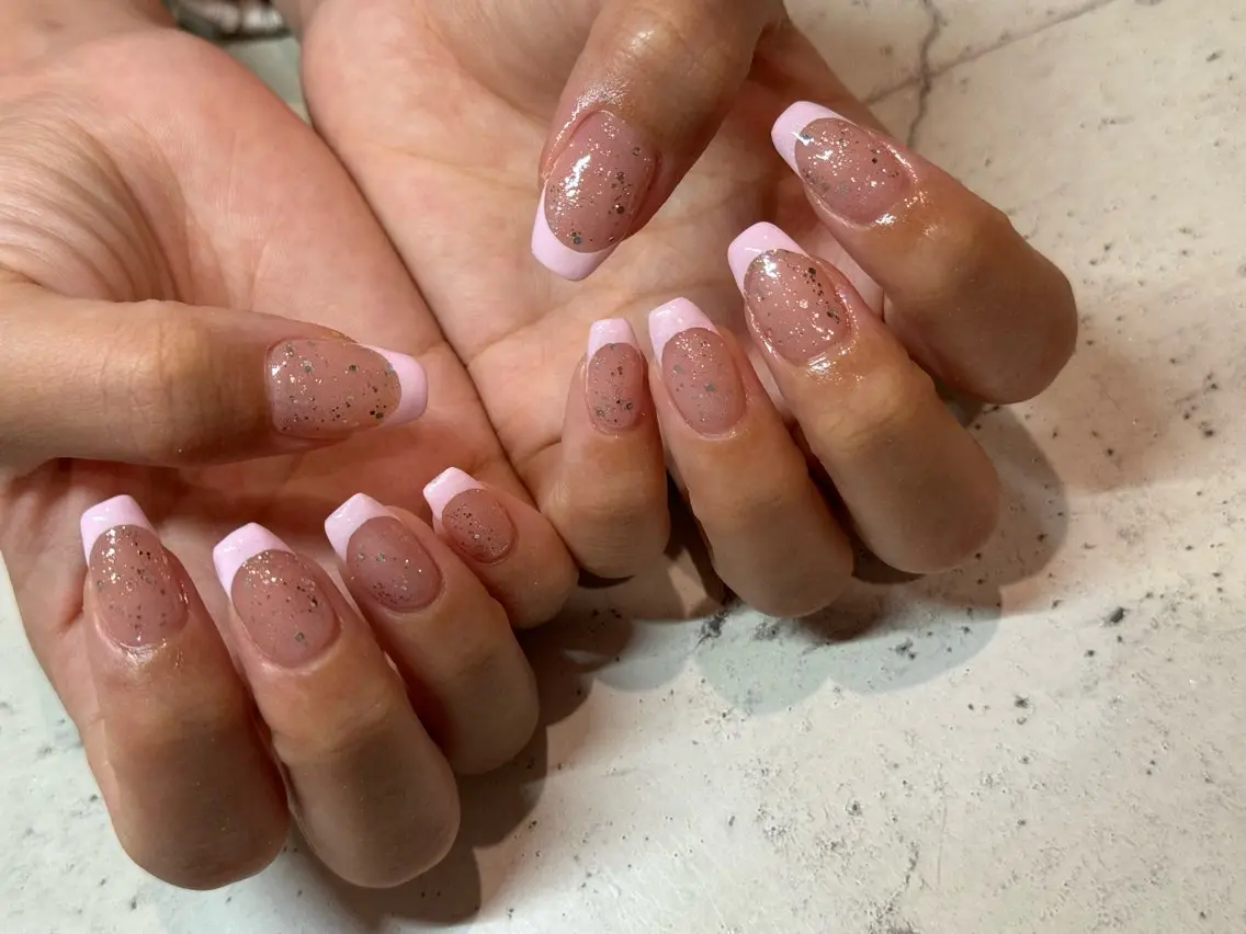ネイル ハンドネイル 韓国/ワンホン/長さ 出しつけ放題🎀のネイルデザイン