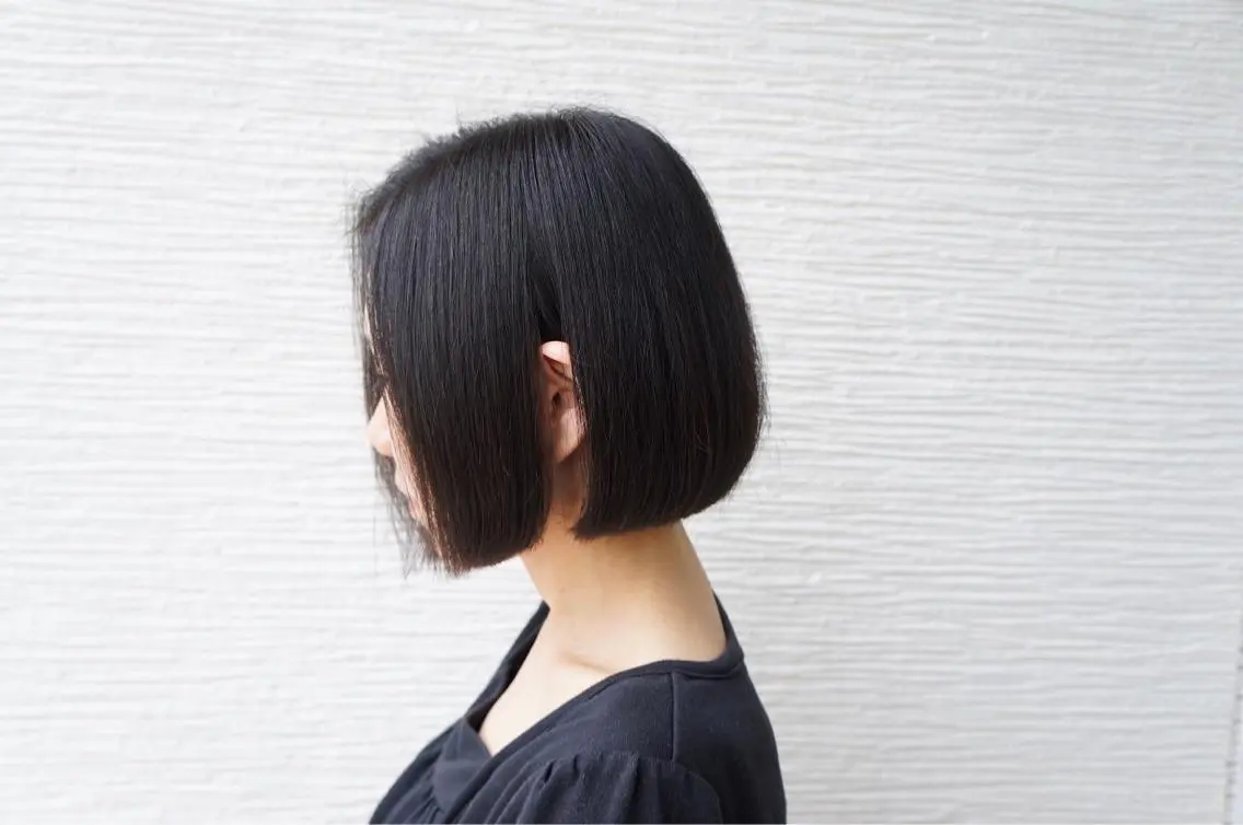 ショート ワンレンボブ ボブ カット 丹下 鐘太郎のヘアスタイル
