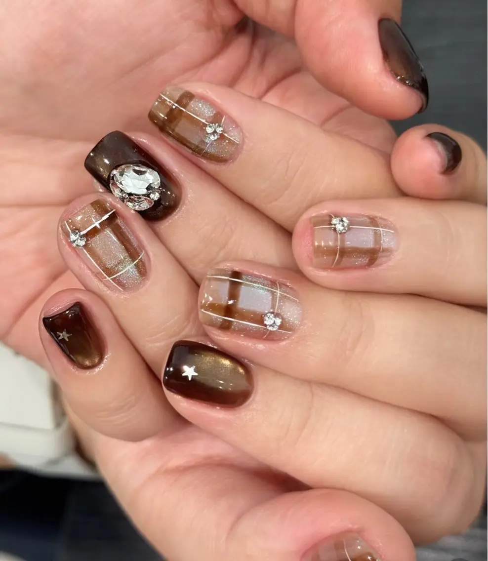 ネイル アートネイル オーロラネイル チークネイル 長さ出し フットネイル ハンドネイル Blossom nail_研修のネイルデザイン
