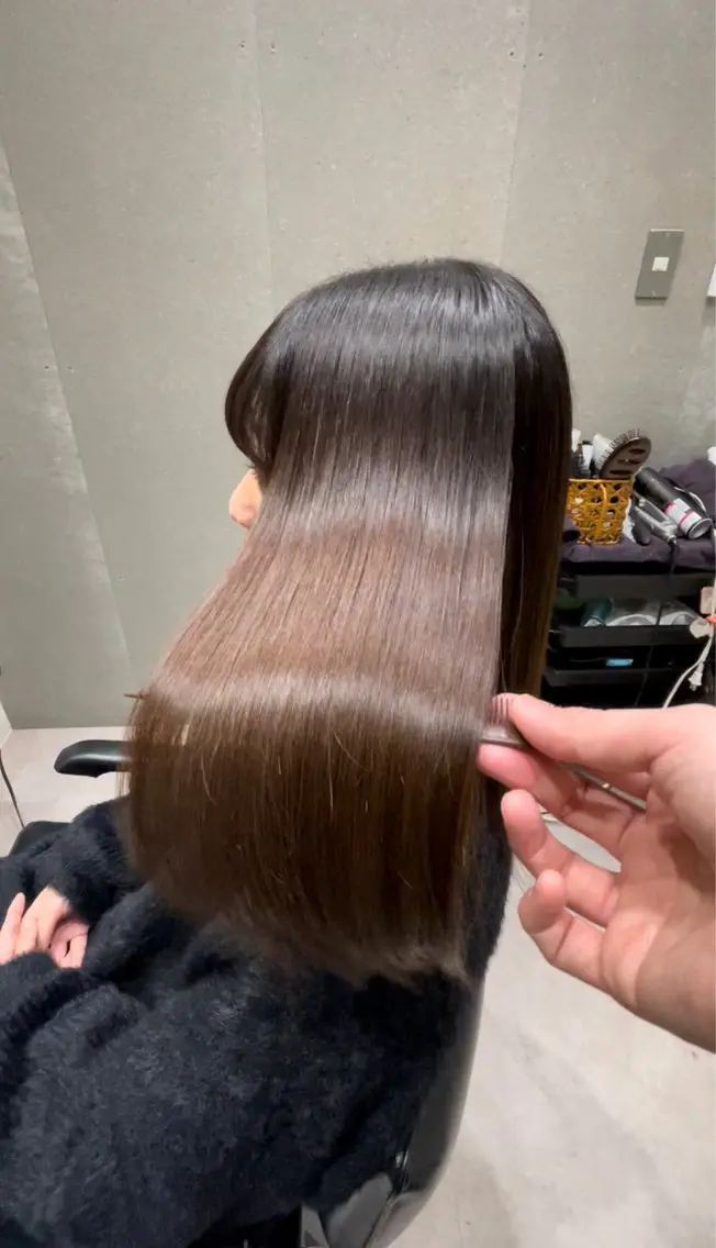 ミディアム 髪質改善 トリートメント トリートメント ヘッドスパ 髪質改善ヘアケア 艶髪特化/上田のヘアスタイル