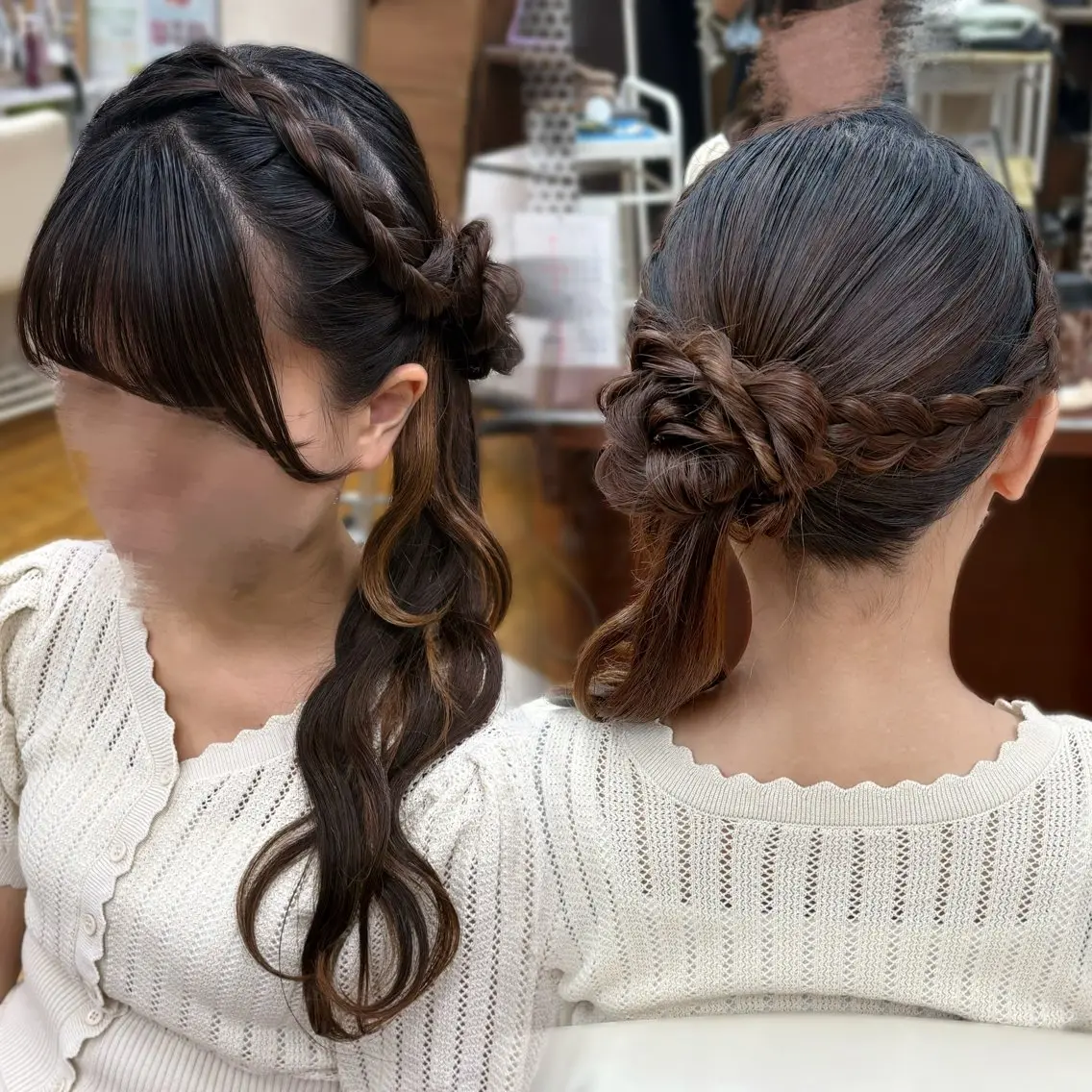 ロング お団子ヘア ヘアセット 阿部 琴音のヘアスタイル