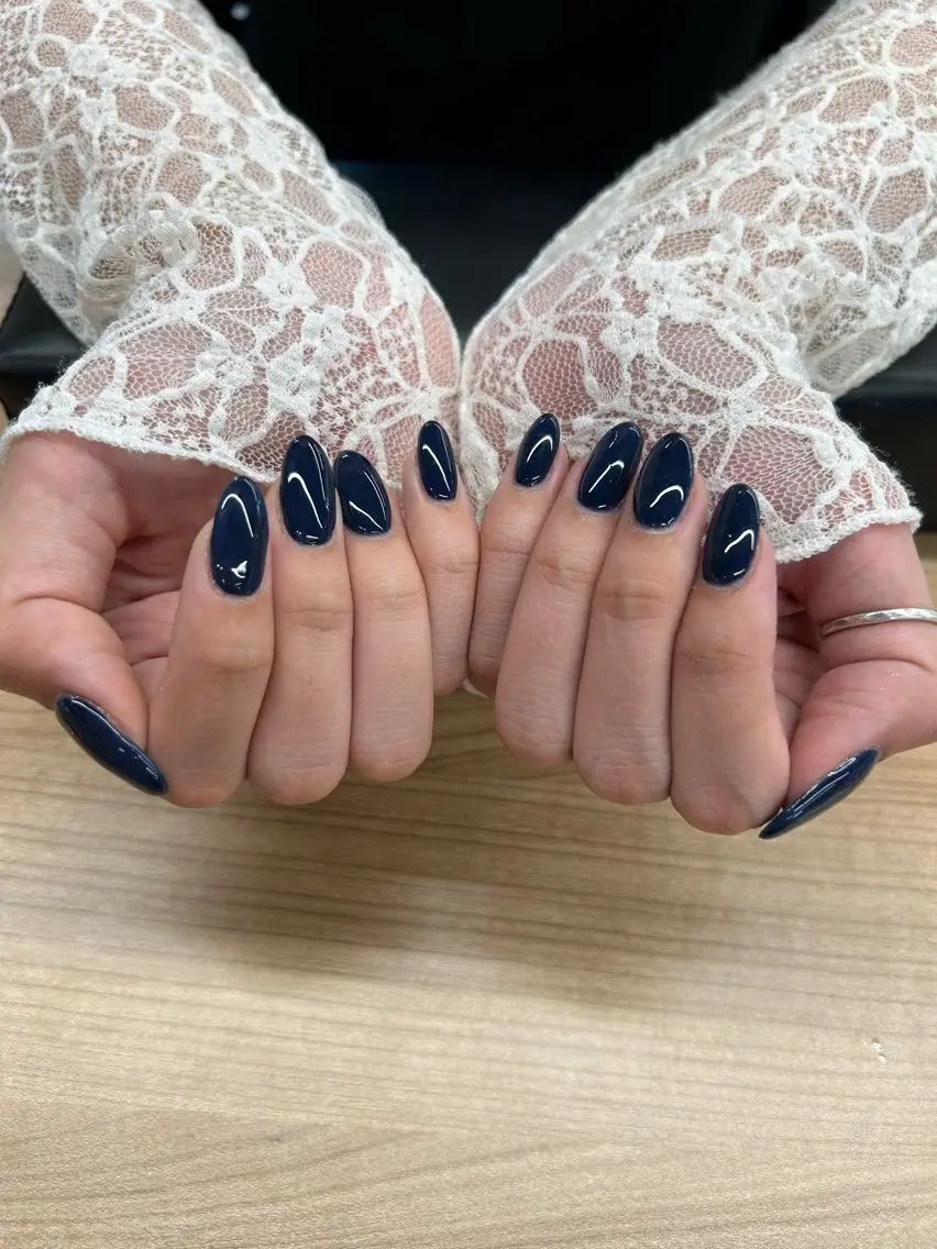 ネイル ネイビー 村上 里緒菜のネイルデザイン