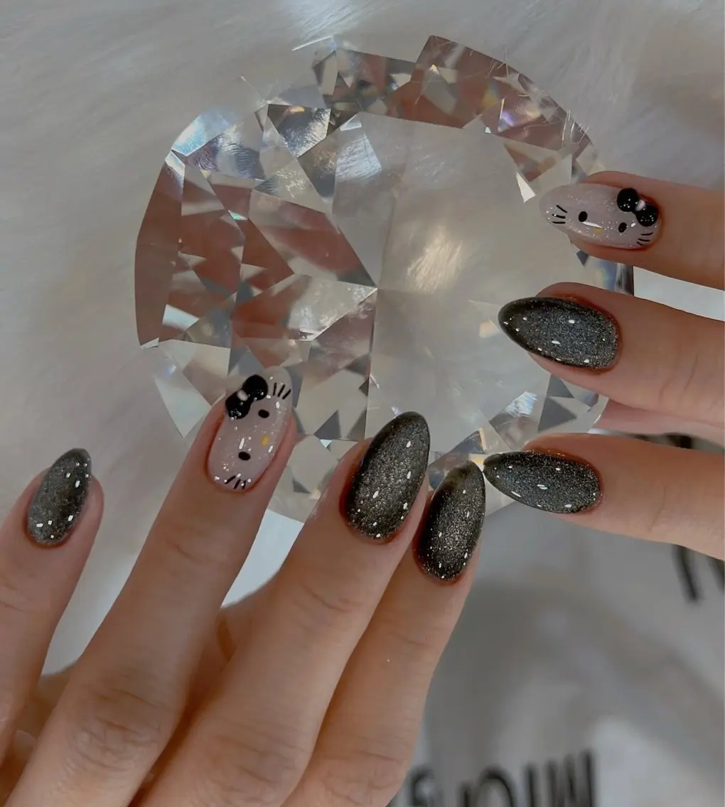 ネイル チークネイル フレンチネイル グラデーション 韓国ネイル マグネットネイル Hana Nailのネイルデザイン