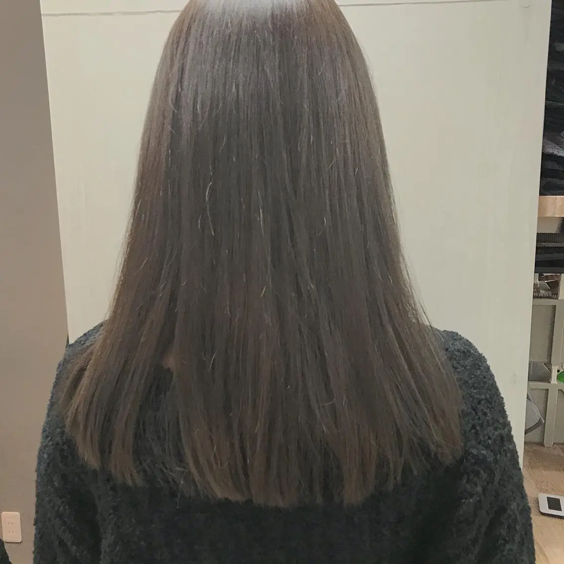 セミロング カラー 縮毛矯正 髪質改善満足度NO1 山下のヘアスタイル