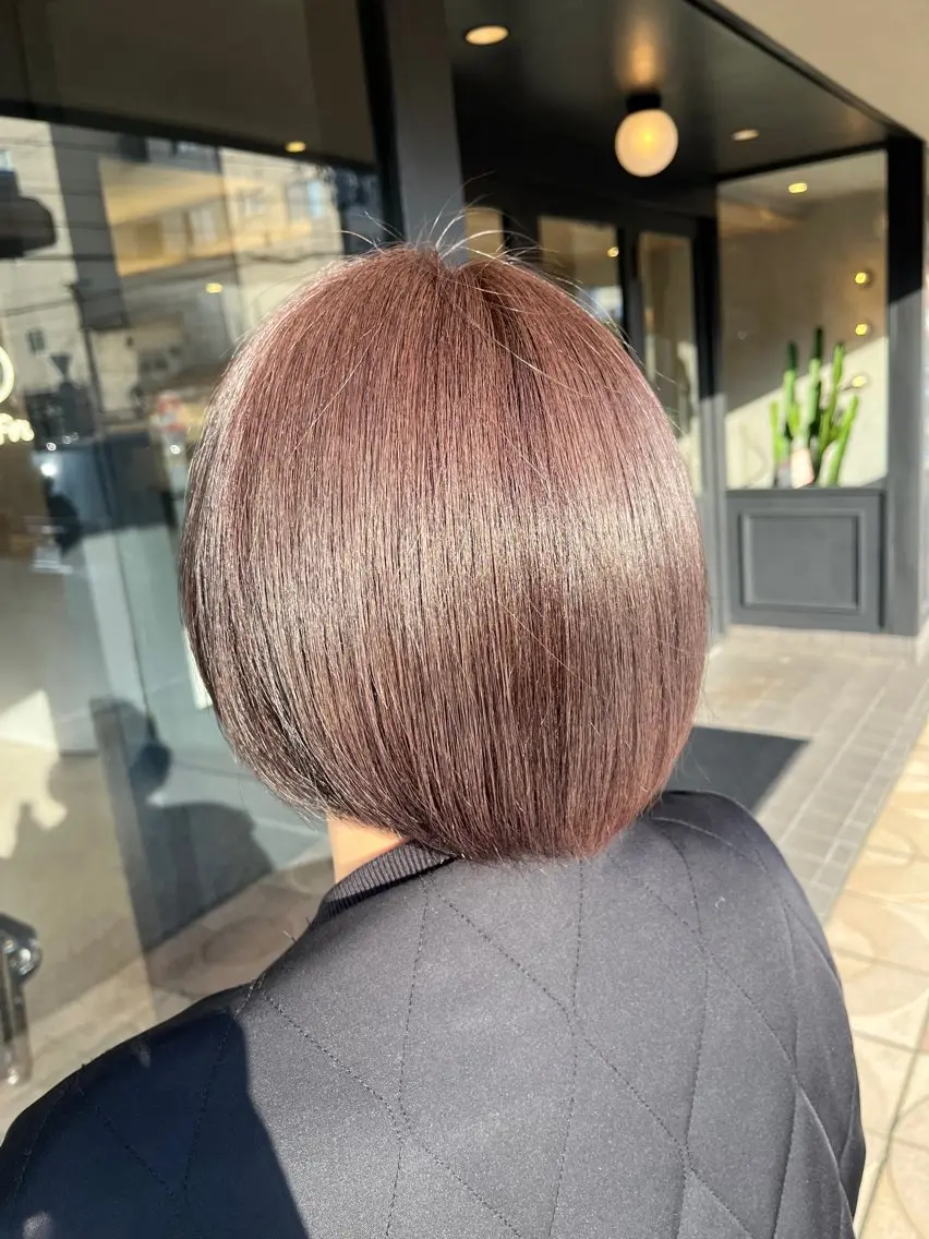 カラー ブリーチ グレージュ ピンクカラー ヘアカラー トリートメント 透明感カラー🪽/ 個室スパ🫧/はるかのヘアスタイル