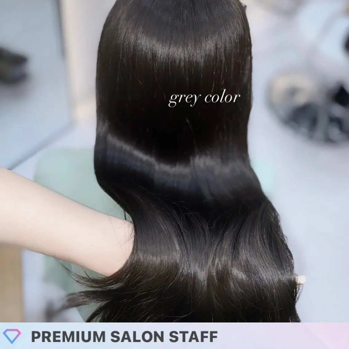 ロング カラー 透明感カラー グレージュ トリートメント カット ヘアカラー トリートメント 艶髪・透明感カラー・ 韓国ヘア・Yuriのヘアスタイル