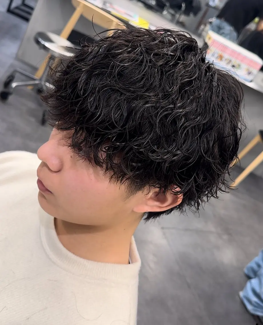 パーマ メンズ カット パーマ トリートメント fifth リュウセイのヘアスタイル