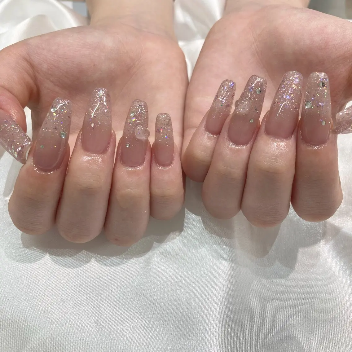 ネイル 氷ネイル・うるうるネイル ハンドネイル emmi nailのネイルデザイン