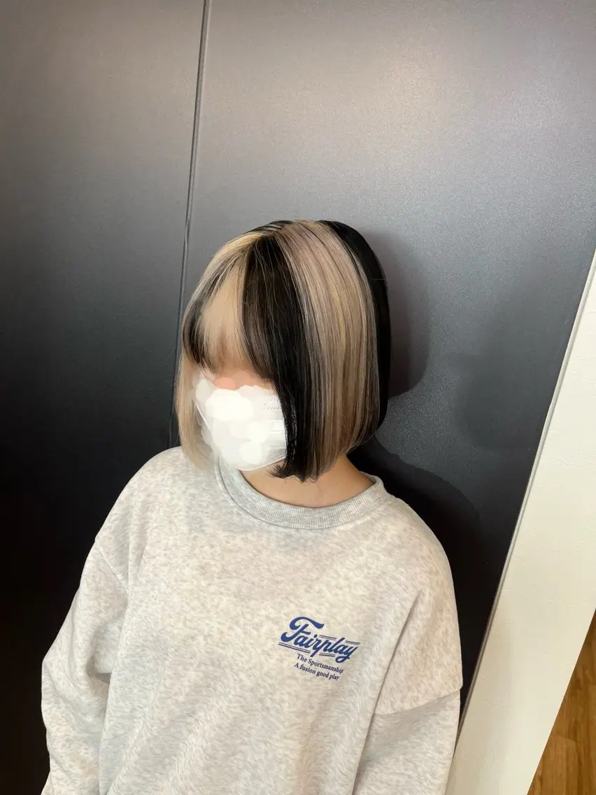 ミディアム カラー ブリーチ ブロンド ホワイトブロンド ヘアカラー 💖トレンド春夏 カラー💖FUTAのヘアスタイル