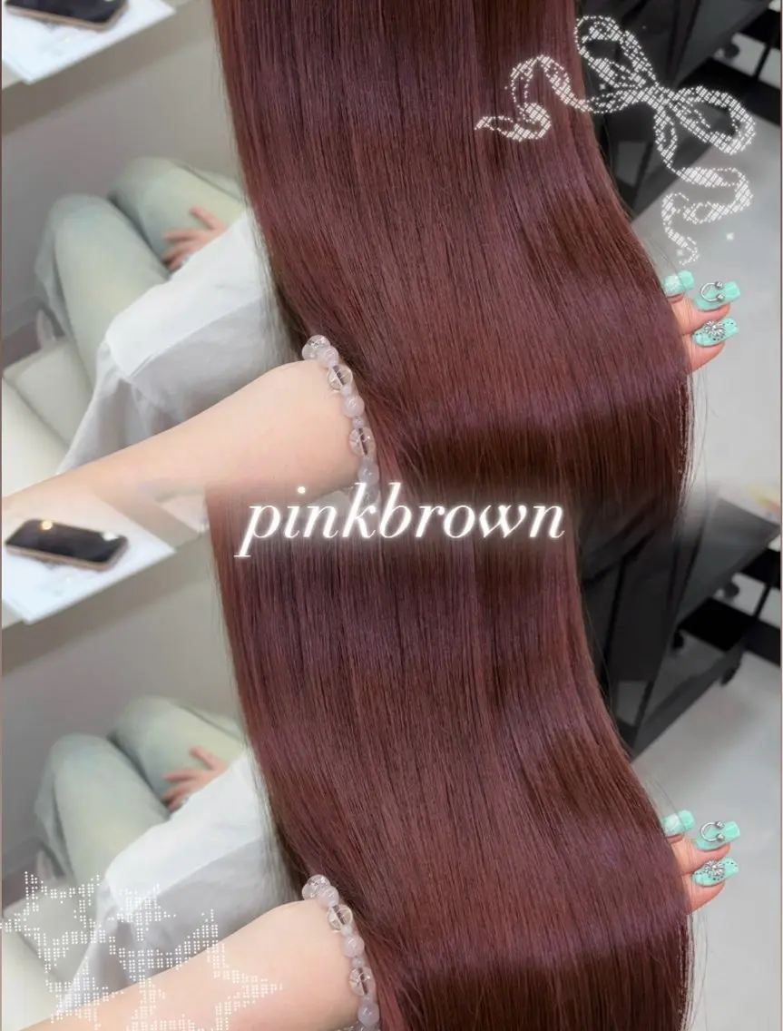 ロング カラー ヘアアレンジ ブラウンカラー ピンクカラー ピンクブラウン ヘアカラー 🩶透明感カラー 池袋/mei🩶のヘアスタイル