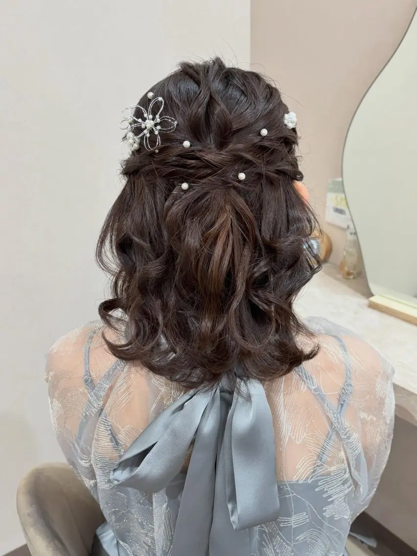 ヘアアレンジ ヘアセット Mila hinaのヘアスタイル