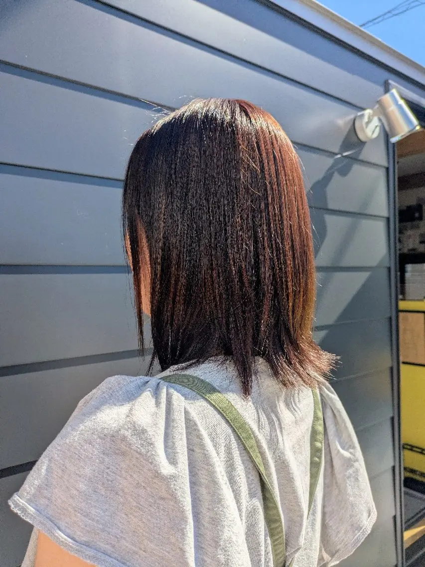 カラー ミディアム 浜松/篠原町  ハリコシ艶カラーのヘアスタイル